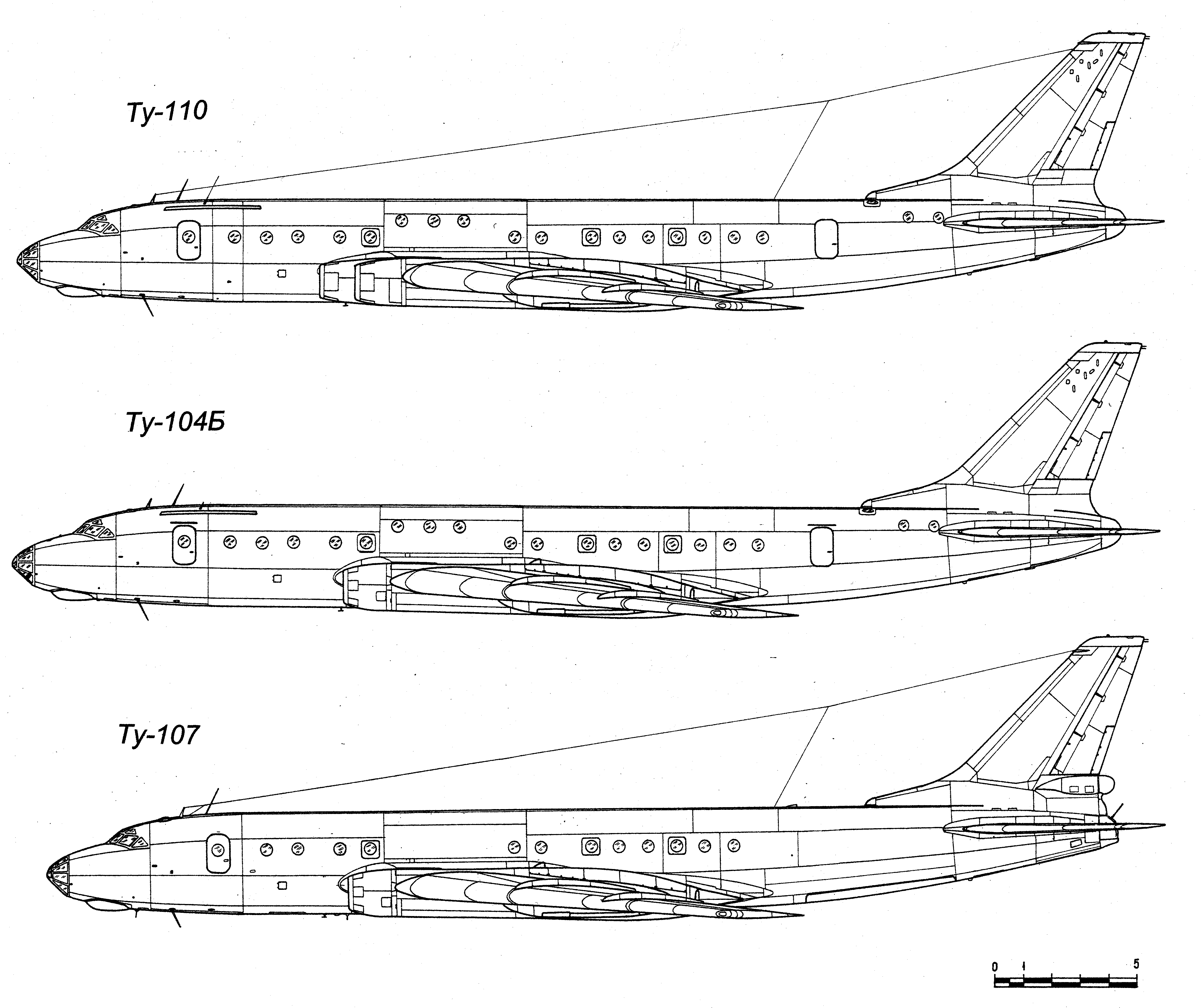 Чертеж самолета ту 204